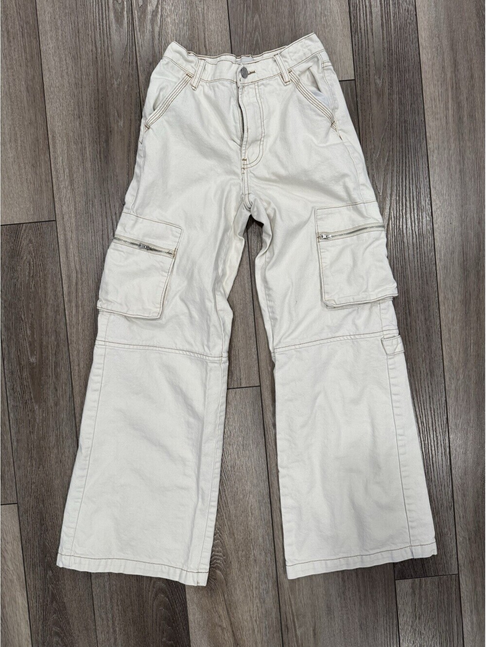 PacSun Pants Womens Wide leg Beige Cargo Casual Outdoors Ladies Size 23